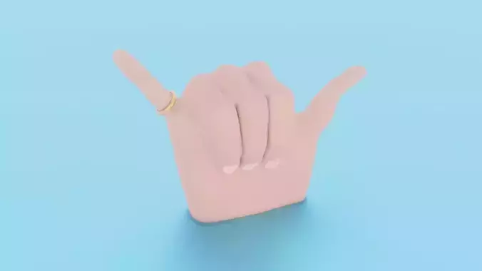 Male hand 3D print model