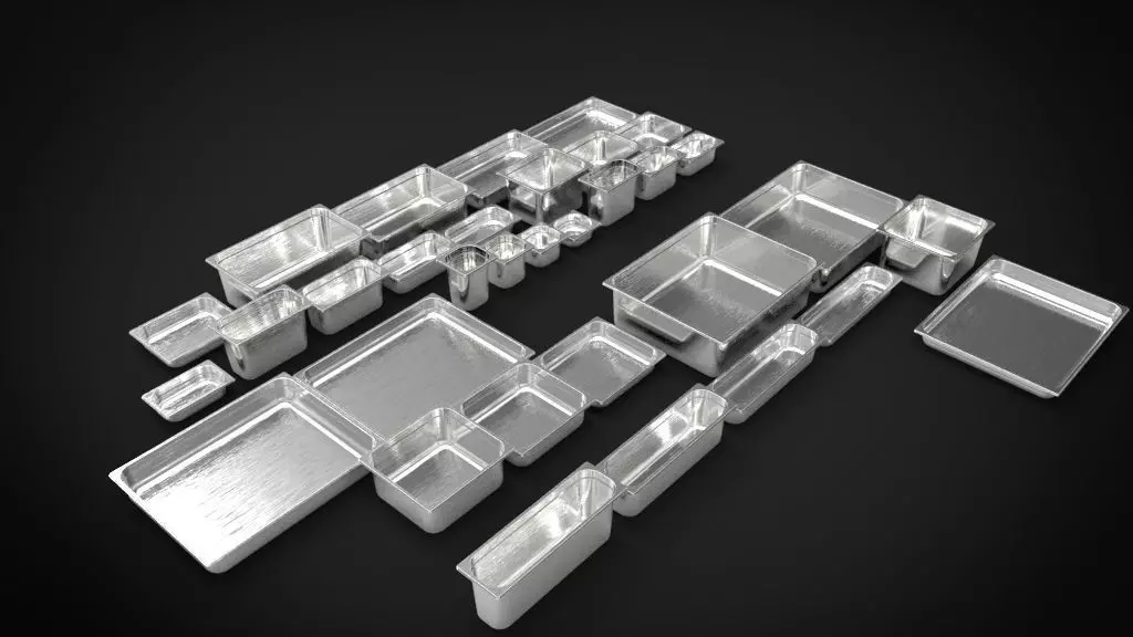 Gastronorm container Set 3D model_0