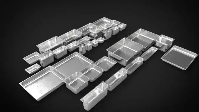 Gastronorm container Set 3D model