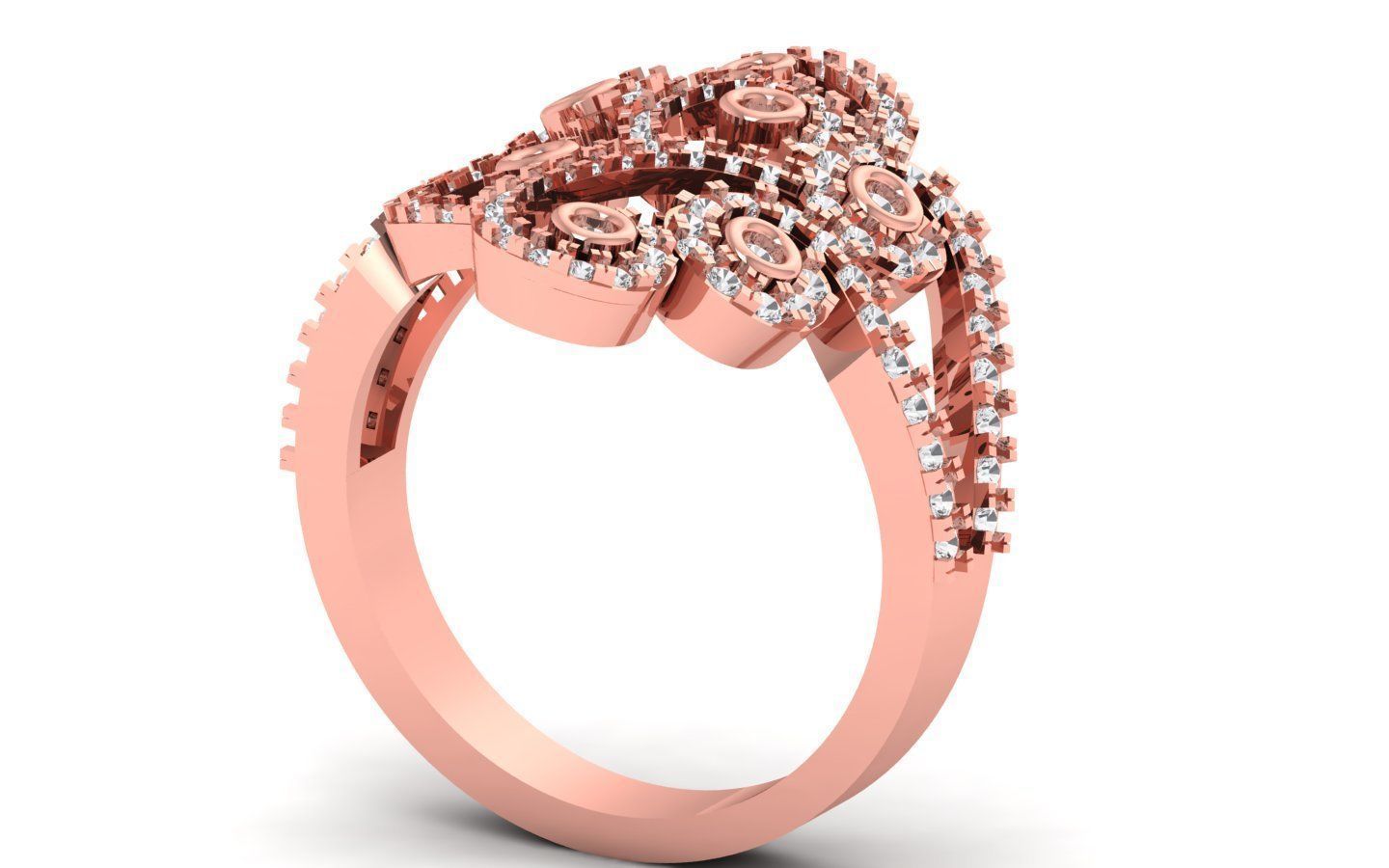  Engagement Wedding Solitaire  Ring 3D print model_1