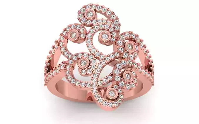 Engagement Wedding Solitaire  Ring 3D print model