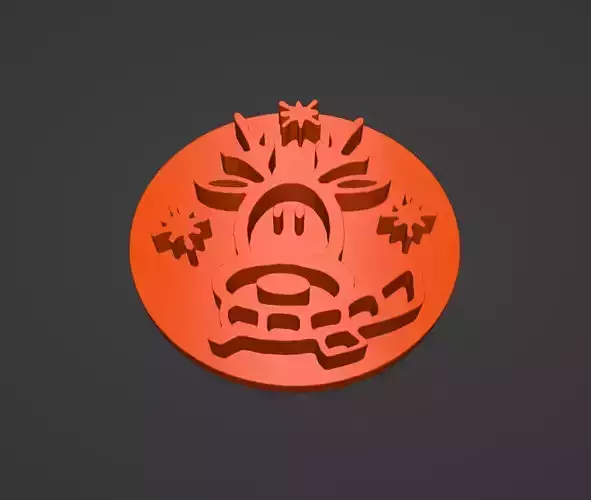 Christmas Reindeer Cookie Stamp 3D print model Christmas Reindeer Cookie Stamp 3D print model