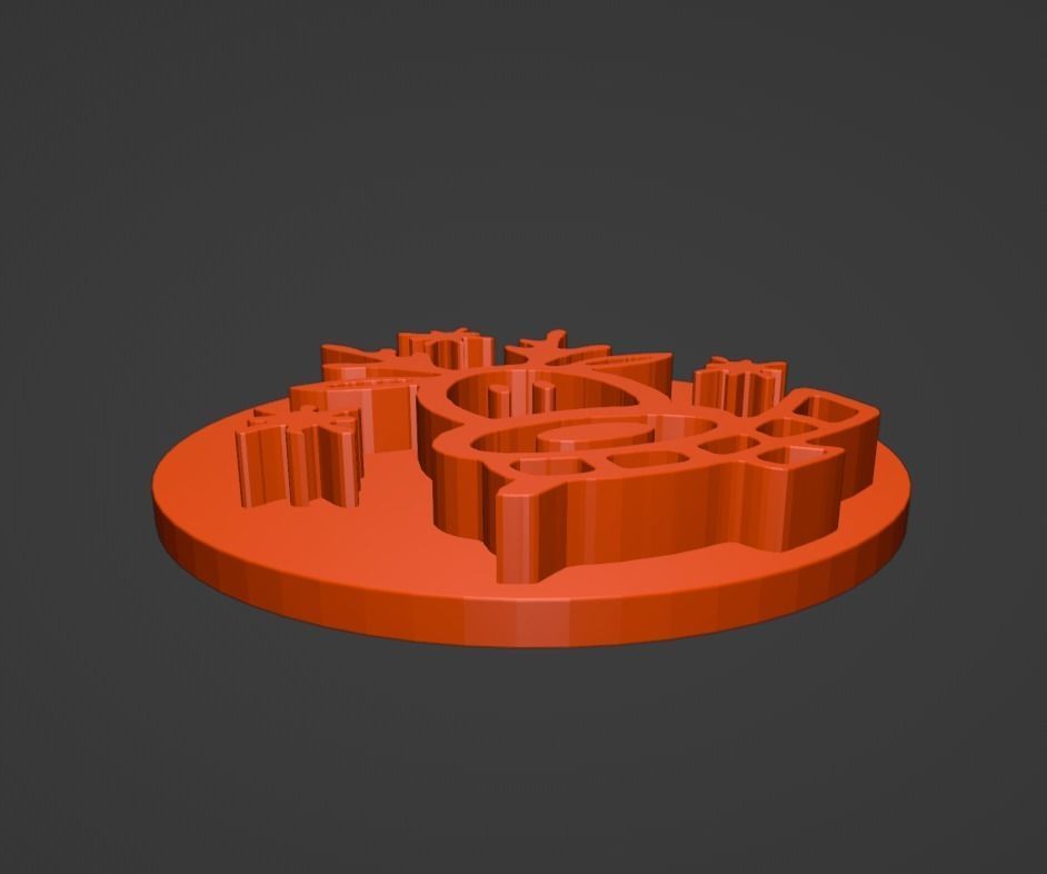 Christmas Reindeer Cookie Stamp 3D print model_6