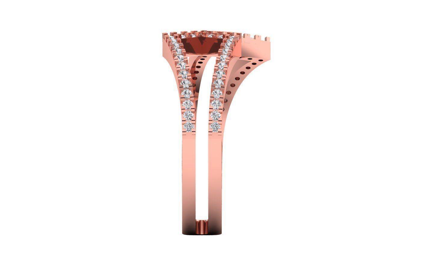  Engagement Wedding Solitaire  Ring 3D print model_2