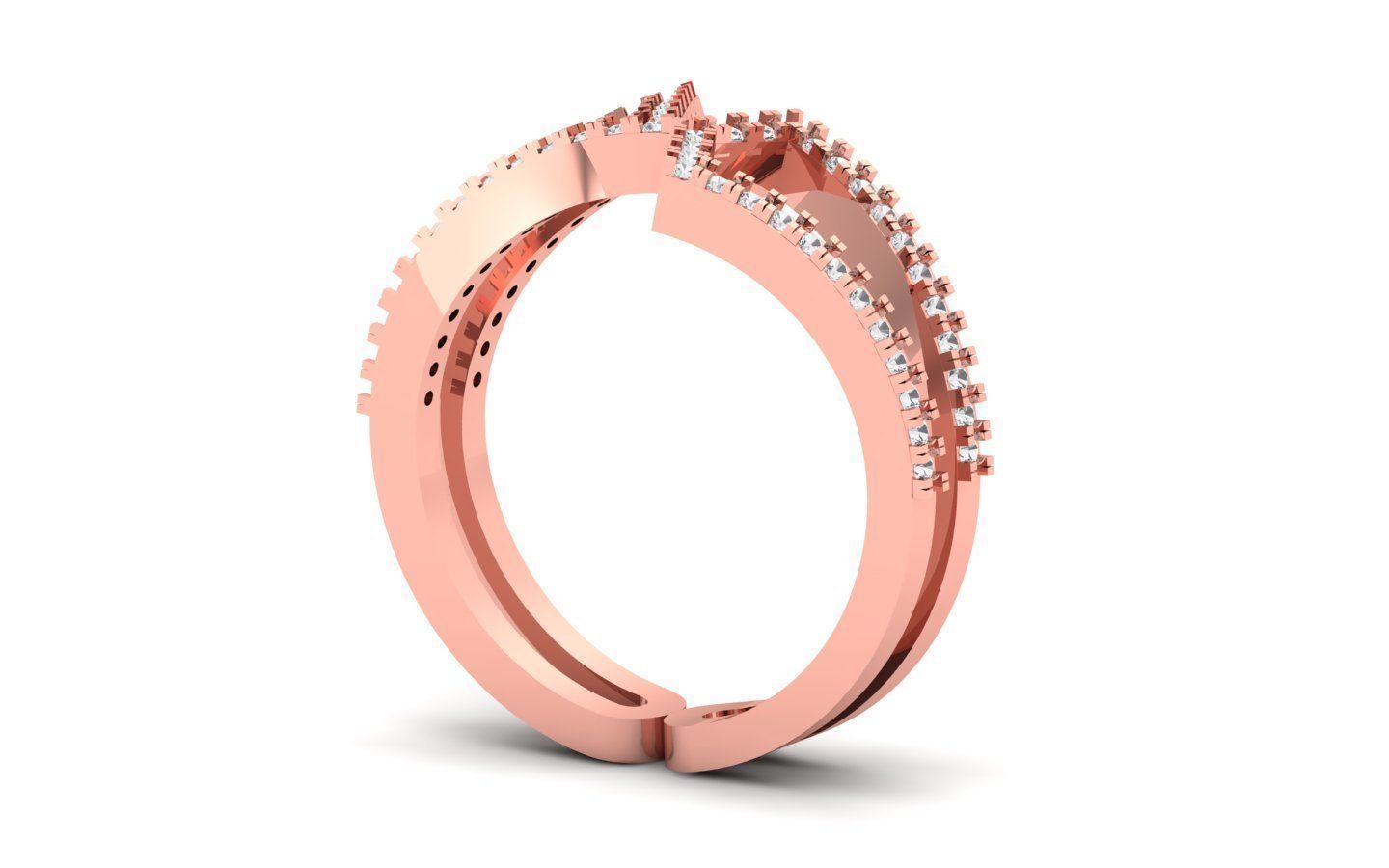  Engagement Wedding Solitaire  Ring 3D print model_1