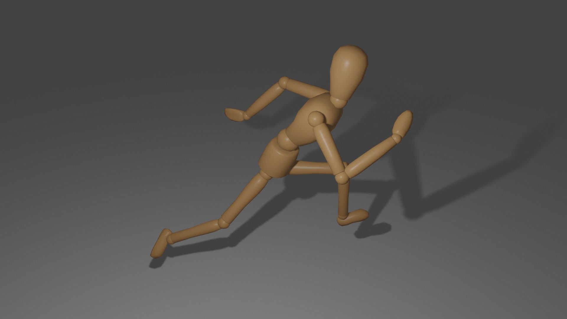 Simple Pose Reference Mannequin Low-poly 3D model_3