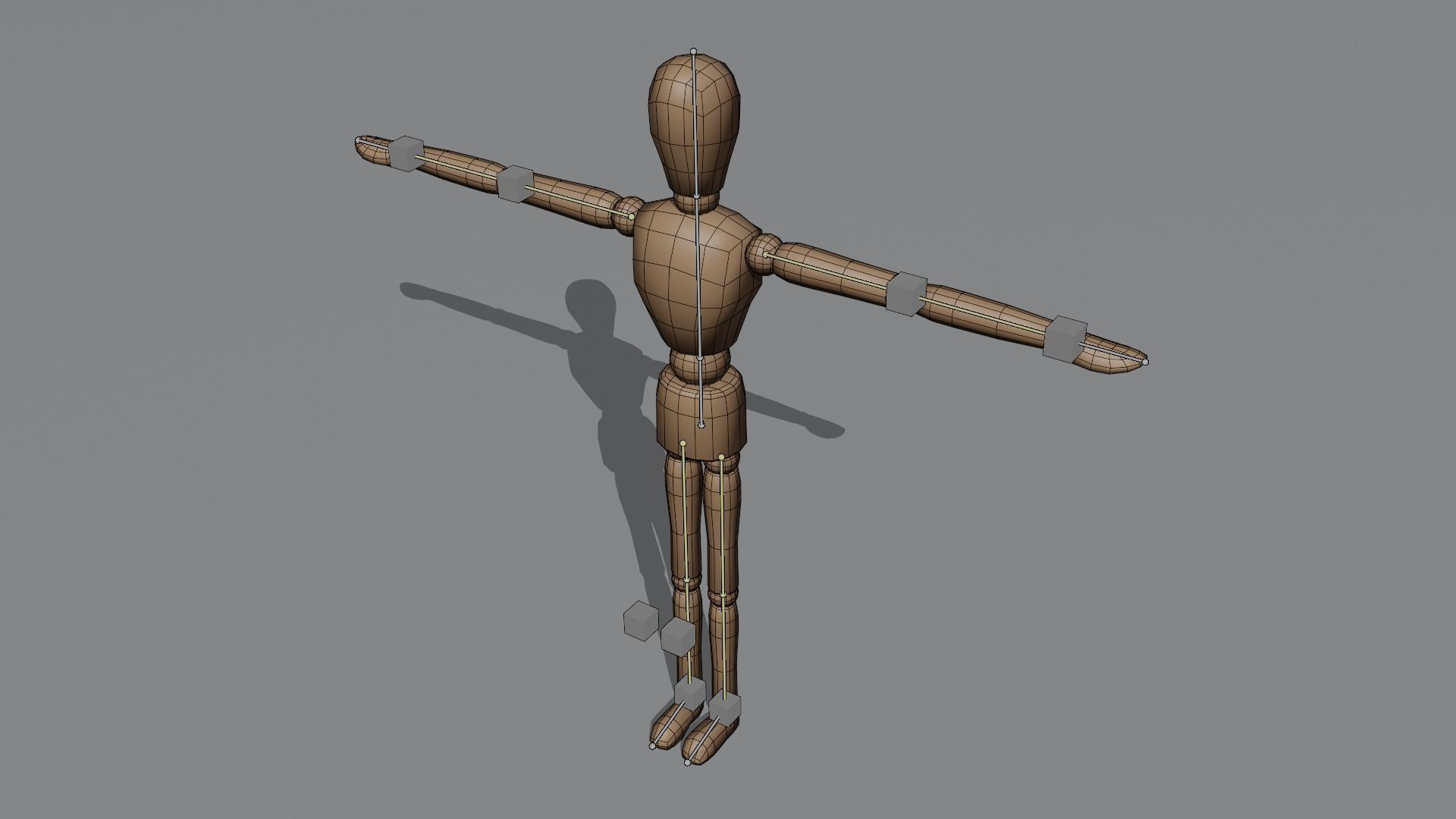 Simple Pose Reference Mannequin Low-poly 3D model_2