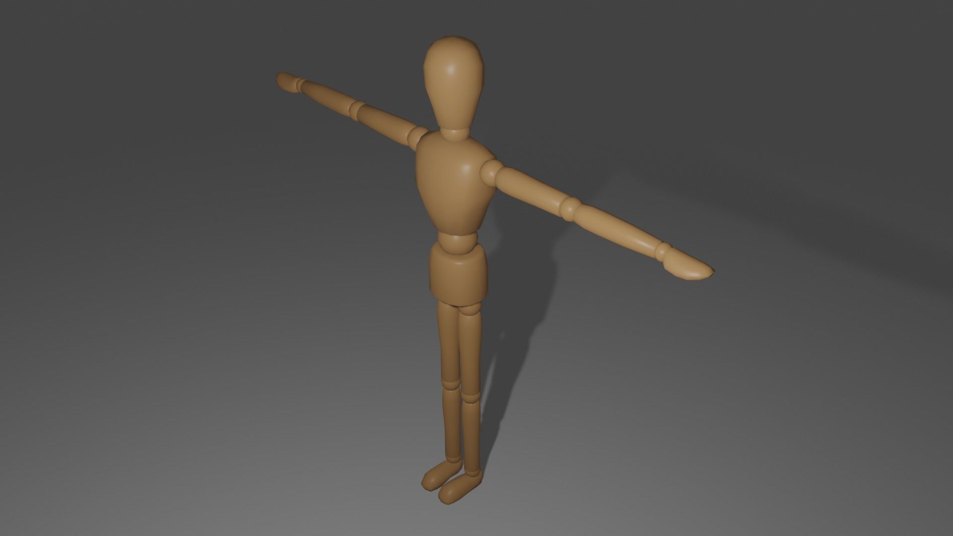 Simple Pose Reference Mannequin Low-poly 3D model_1