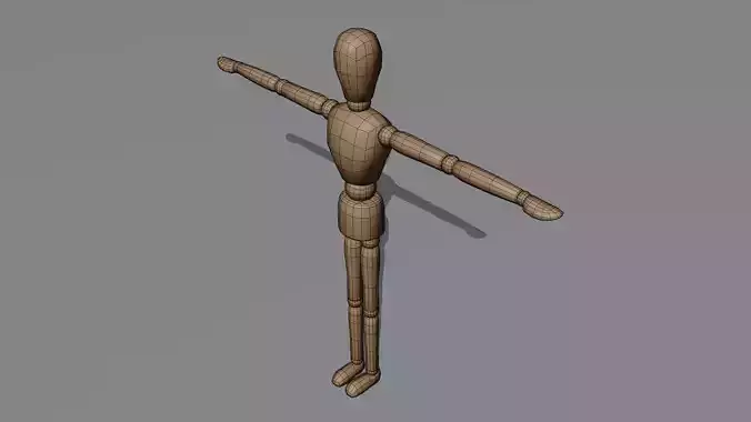 Simple Pose Reference Mannequin Low-poly 3D model