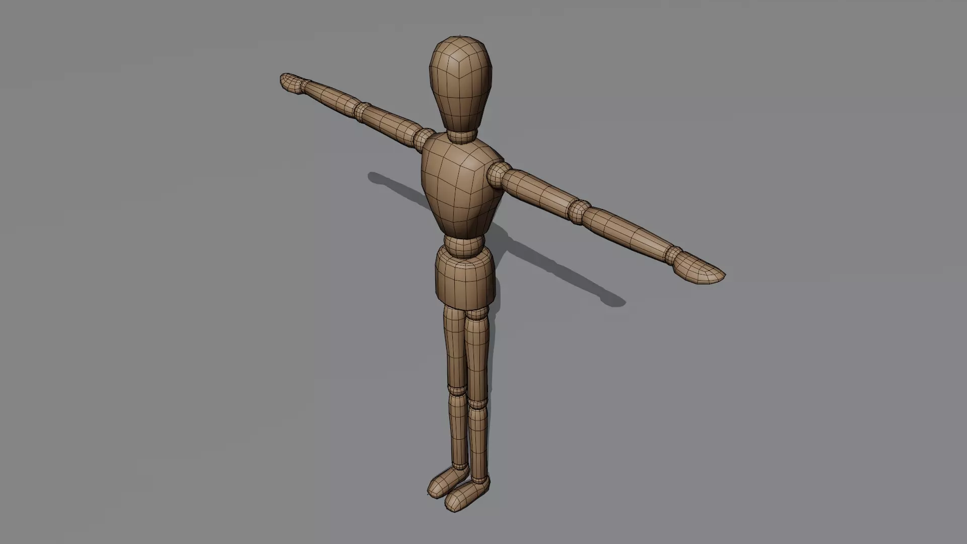 Simple Pose Reference Mannequin Low-poly 3D model_0