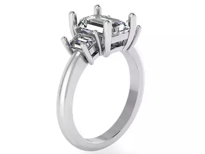 3-Stone Diamond ring 2103 3D print model