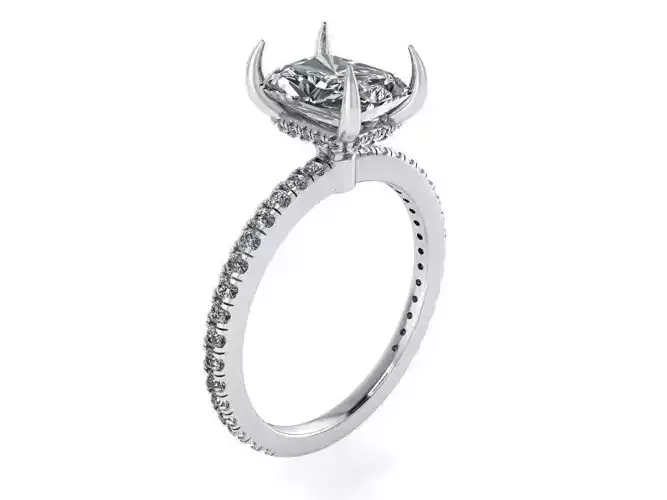 Round Diamond ring 2105 3D print model
