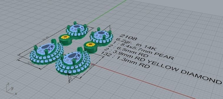 Tear Earrings 2108 3D print model 3D print model_5