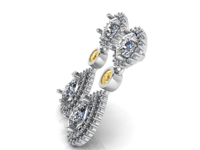 Tear Earrings 2108 3D print model 3D print model_3