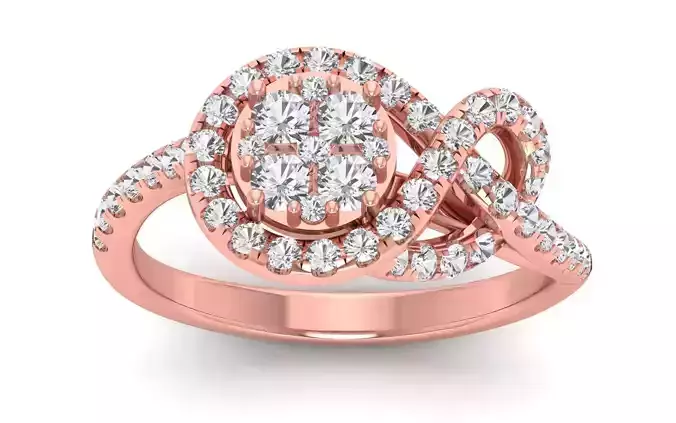  Engagement Wedding Solitaire  Ring 3D print model