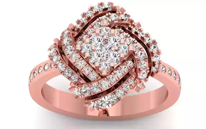  Engagement Wedding Solitaire  Ring 3D print model