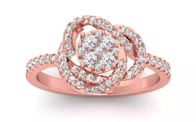  Engagement Wedding Solitaire  Ring 3D print model