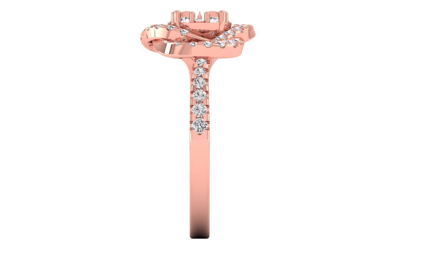  Engagement Wedding Solitaire  Ring 3D print model_2