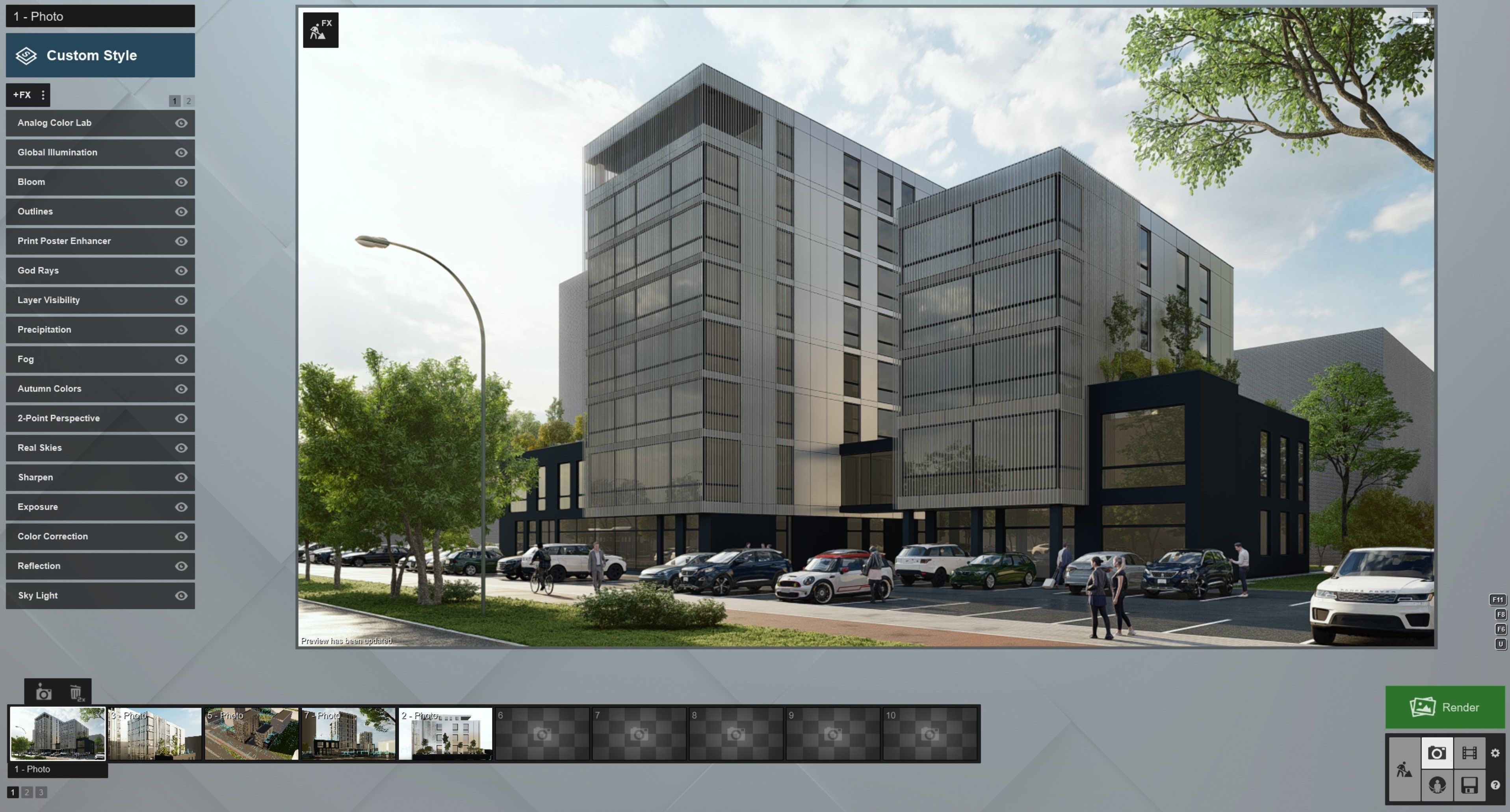 Lumion 12 scene office building - Archicad  Sketchup  3D model_1