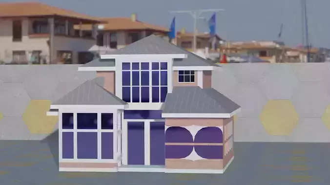 best of 3d house designs Low-poly 3D model