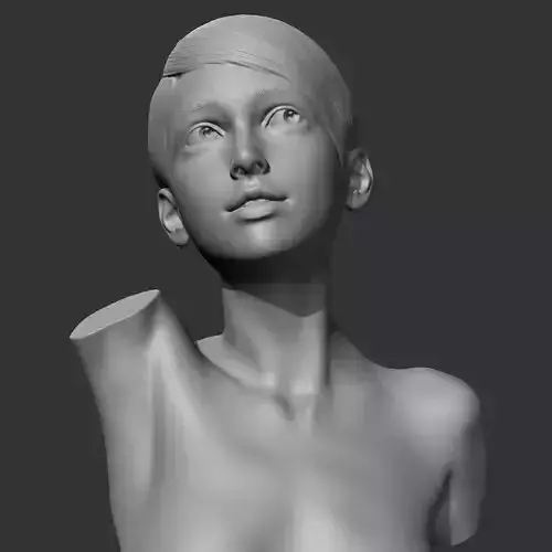 CH girl bust G 3D print model