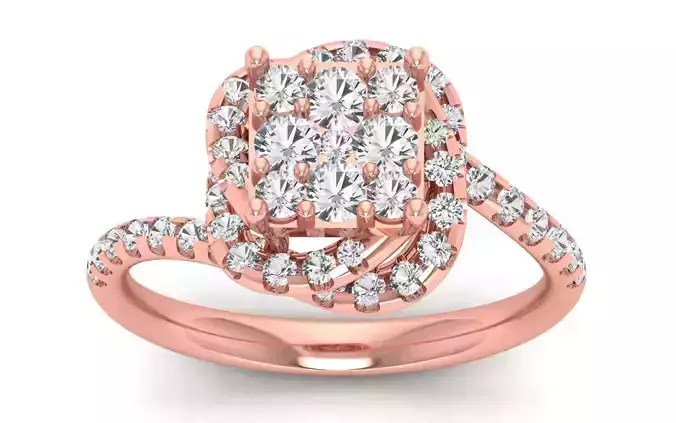 Engagement Solitaire  Ring 3D print model