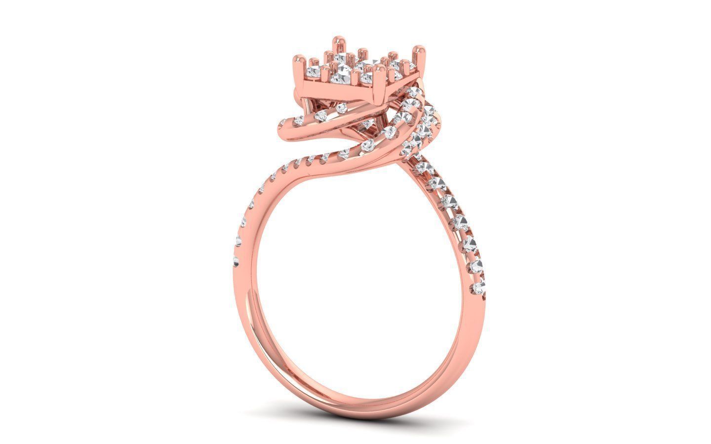  Engagement Solitaire  Ring 3D print model_2