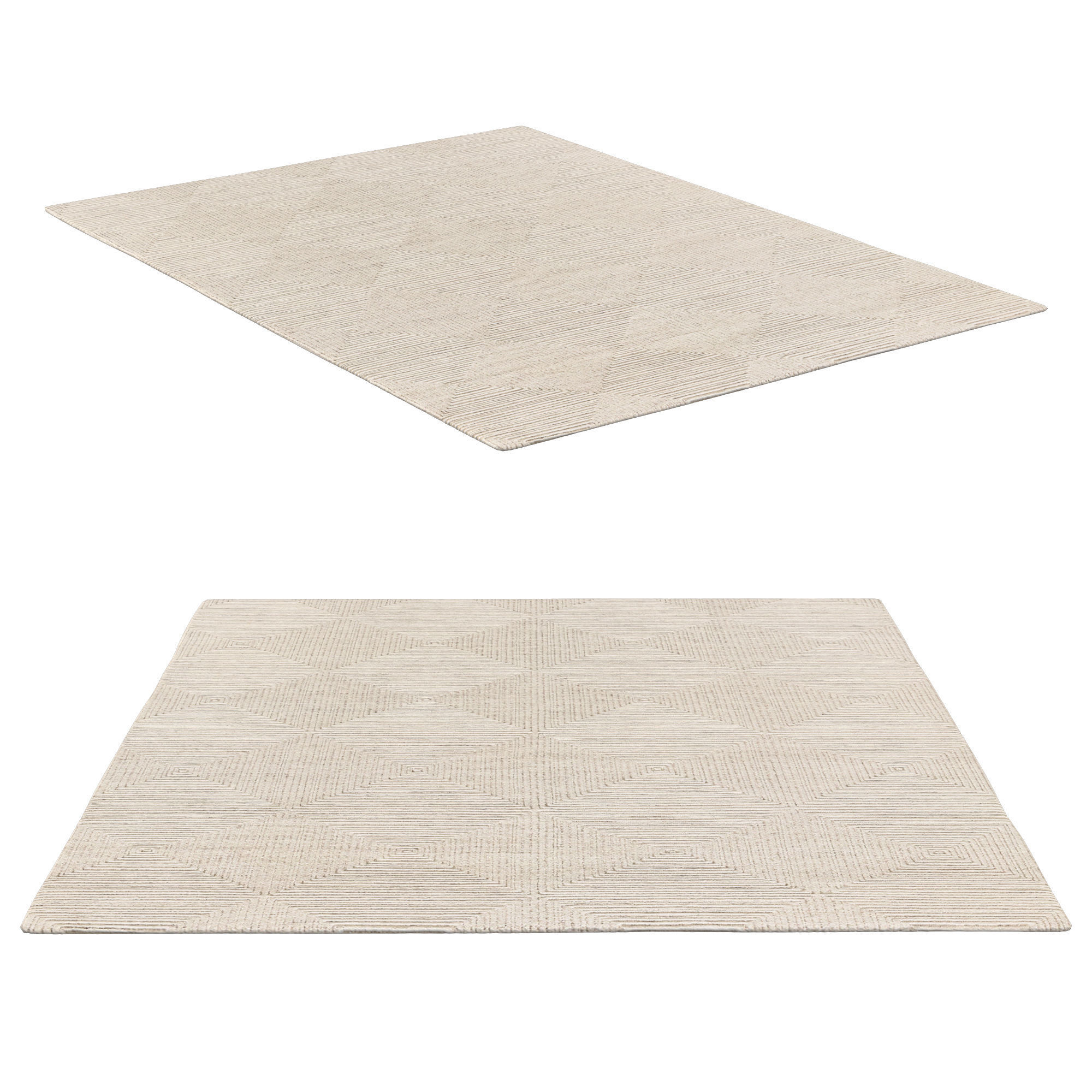 ISHARA HAND-KNOTTED WOOL RUG 3D model_5