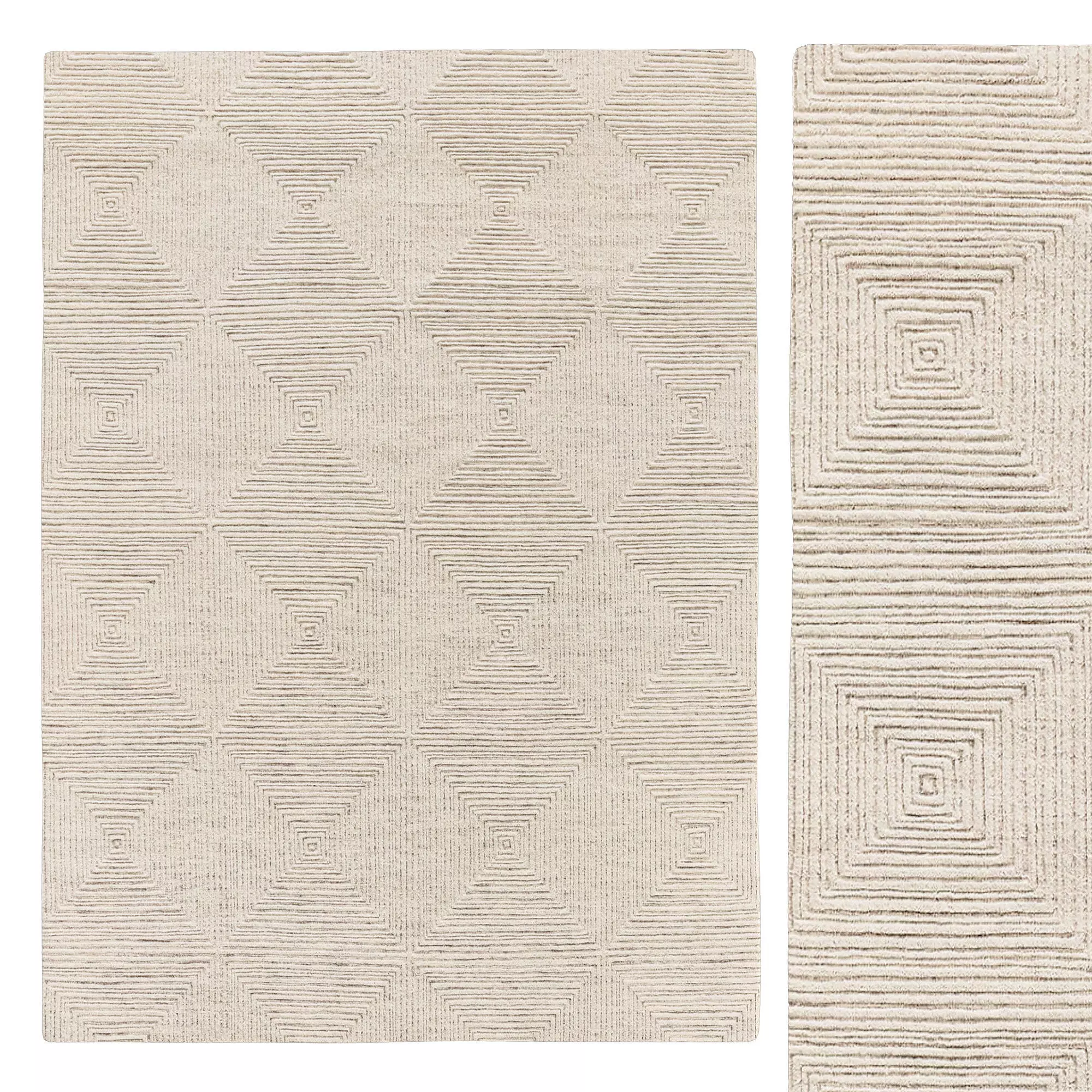 ISHARA HAND-KNOTTED WOOL RUG 3D model_0