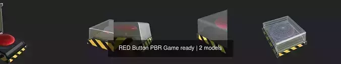 RED Button PBR Game ready