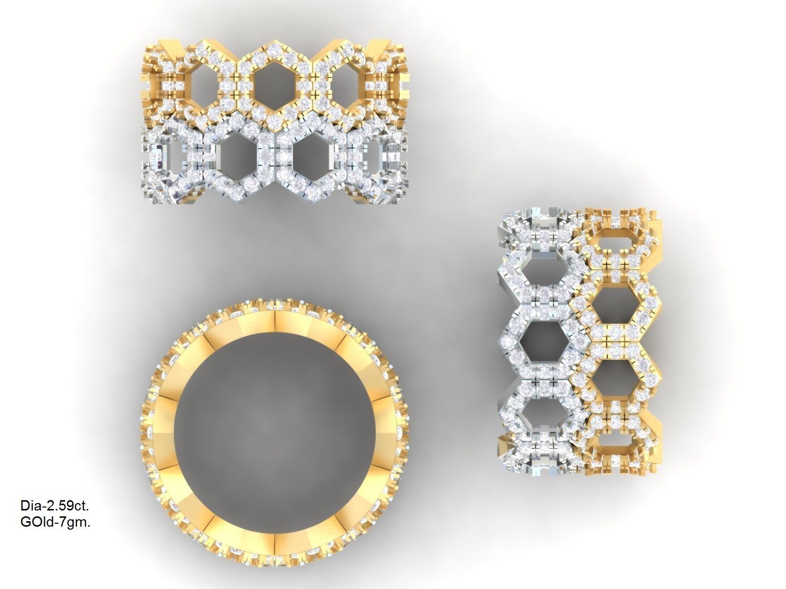  Engagement Wedding Solitaire  Ring 3D print model_3