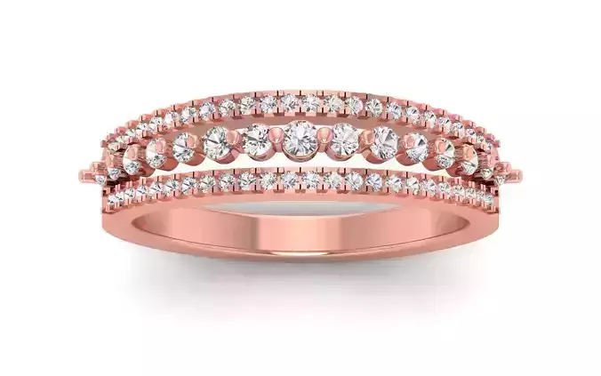  Wedding Solitaire Women Band Ring 3D print model