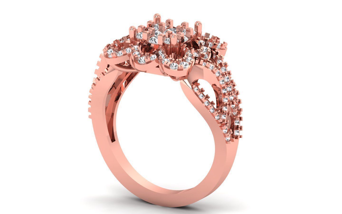  Wedding Solitaire  Ring 3D print model_2