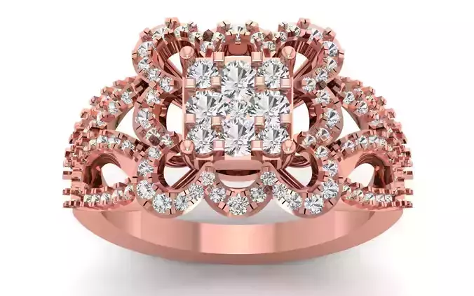  Wedding Solitaire  Ring 3D print model