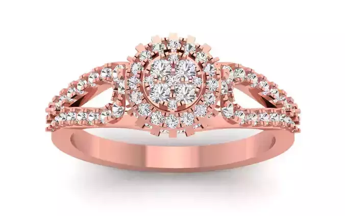  Engagement Wedding Solitaire Double Band Ring