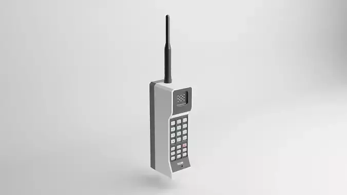 Retro Brick Low-poly  Cell Phone  Low-poly 