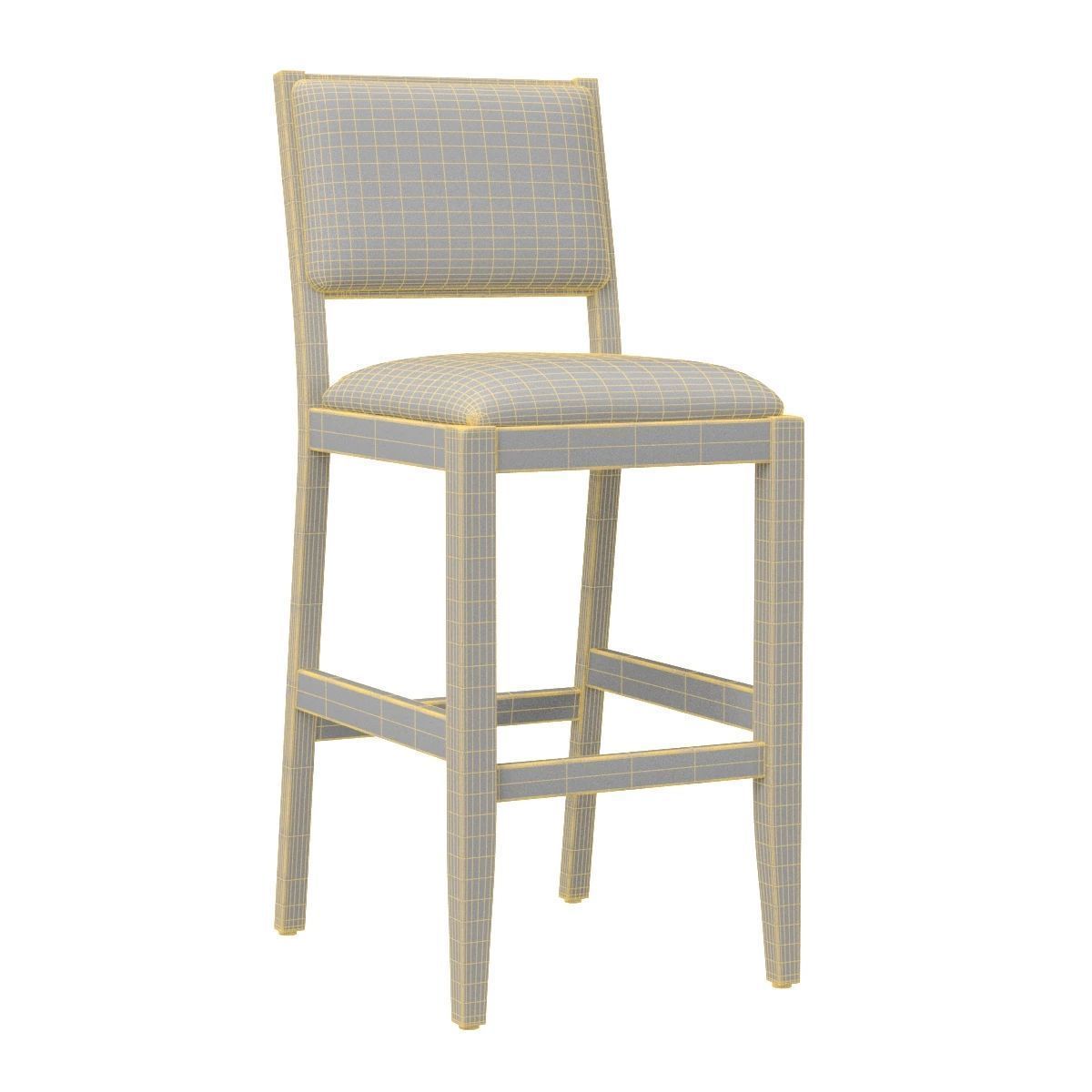 3010 B P Nicolas Padded Barstool 3D model_6