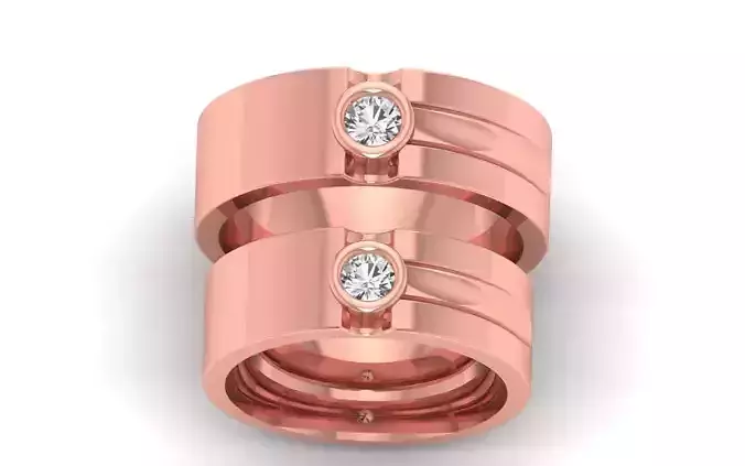  Engagement Wedding Solitaire Couple Ring