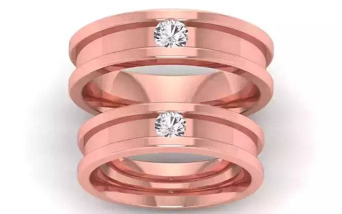  Engagement Wedding Solitaire Couple Ring