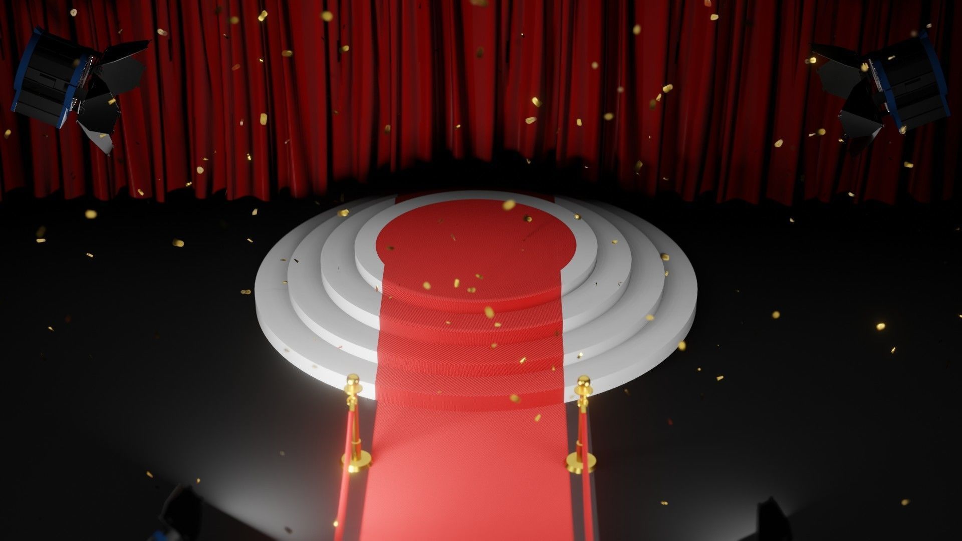 Small stage for product Low-poly 3D model_4