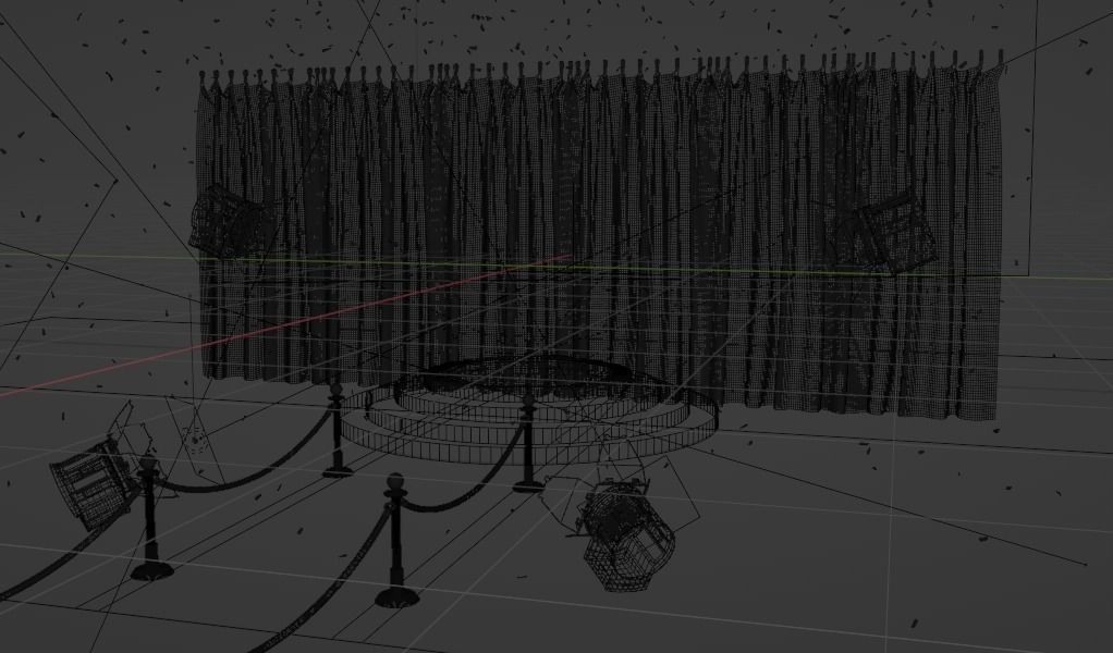 Small stage for product Low-poly 3D model_3