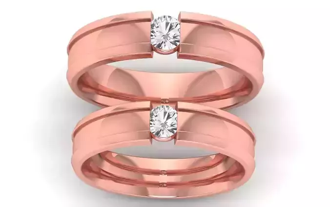  Engagement Wedding Solitaire Couple Ring