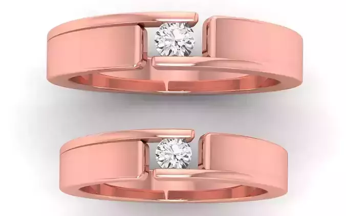  Engagement Wedding Solitaire Couple Ring