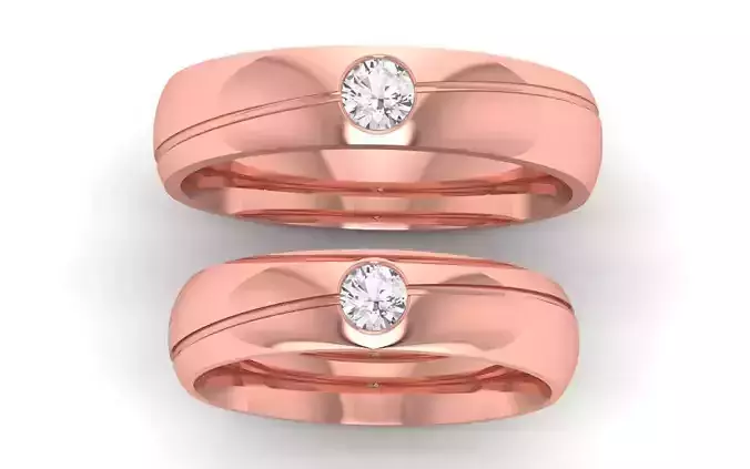  Engagement Wedding Solitaire Couple Ring