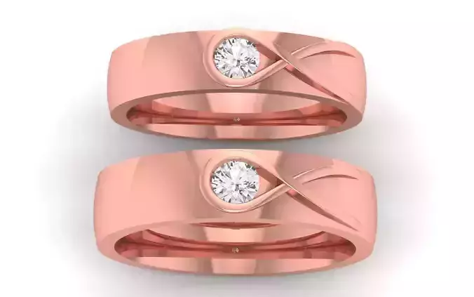  Engagement Wedding Solitaire Couple Ring