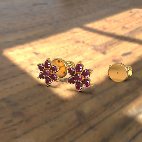 earring 3d diamonds and Gemstone 3D print model Ring  3D print model