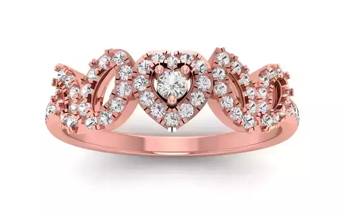  Engagement Wedding Solitaire Heart Ring