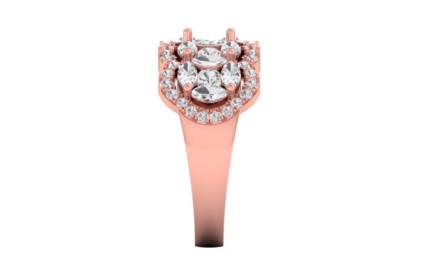  Wedding Solitaire  Ring 3D print model_2