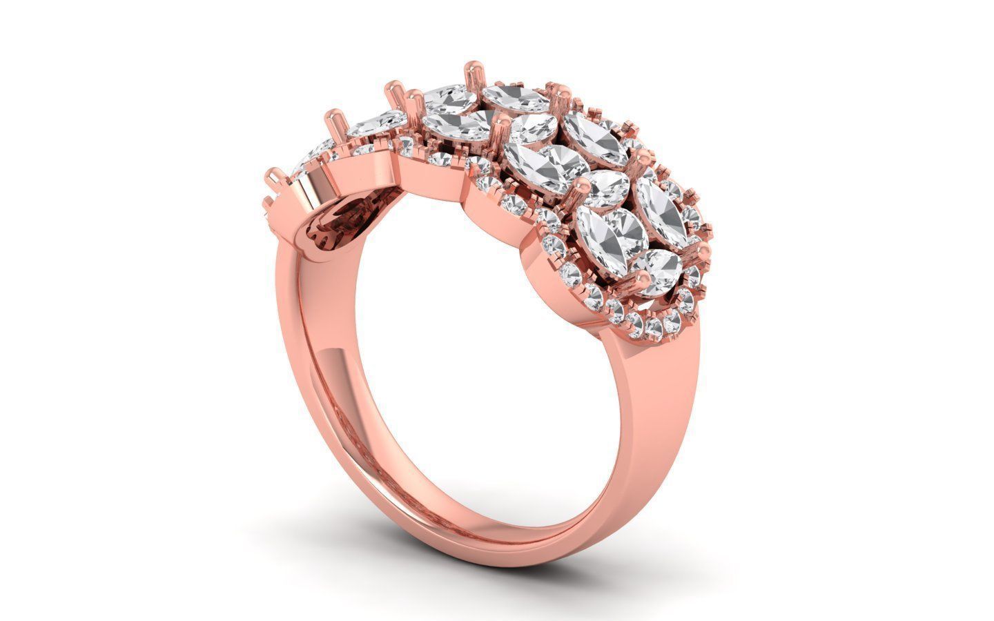  Wedding Solitaire  Ring 3D print model_1