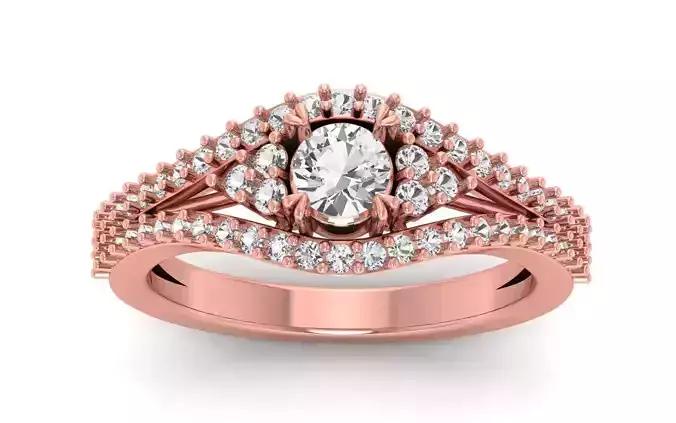  Wedding Solitaire  Ring 3D print model